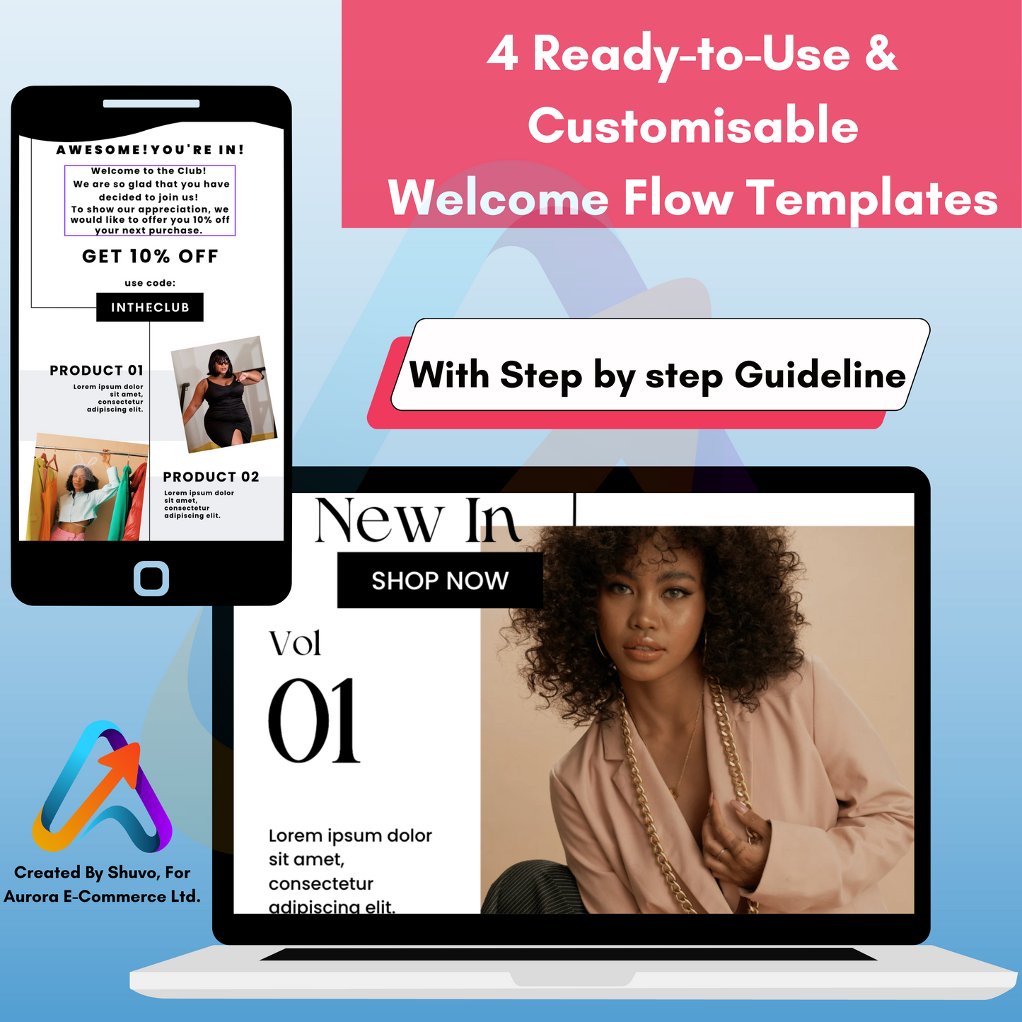 Ready to Use & Customisable Klaviyo Email Templates For Welcome Flows